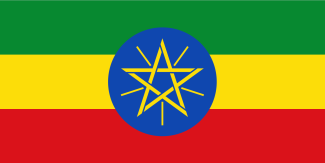 Imagem da banderia da Etiópia